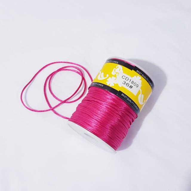 

TALI CHINA BAHAN SATIN DIAMETER 2MM ISI 100 METER HARGA PER ROLL