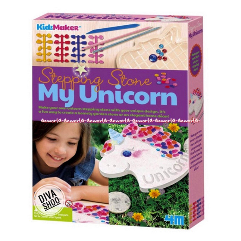 4M Kidzmaker Stepping Stone My Unicorn Kreasi Anak Menghias Kuda Poni Dengan Permata Kid Maker