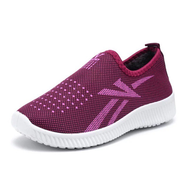SMILE SP-048 Sepatu Sport Slip Wanita Sepatu Fashion