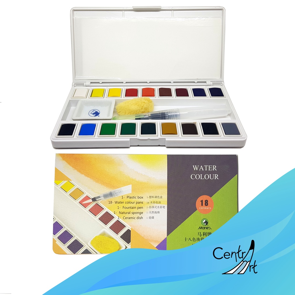 

Maries Solid Water Colour 18 color