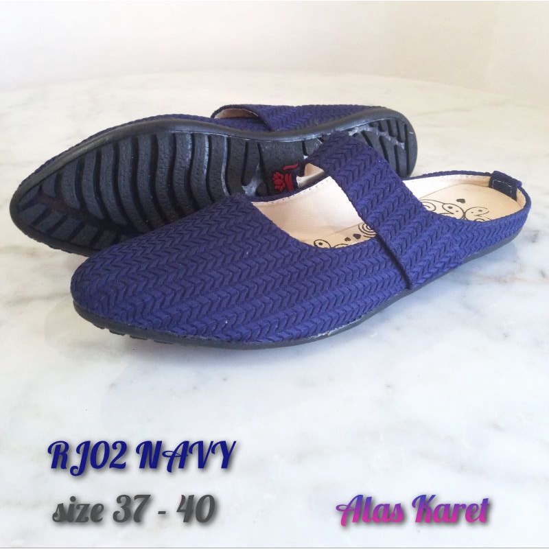 SEPATU FLAT SLOP RAJUT TRENDING | ALAS KARET TERLARIS