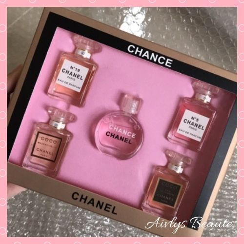 CHxNEL SET PINK Mini ISI 5 PARFUM (5 x 5mL)