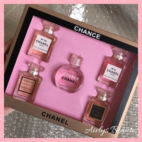 CHxNEL SET PINK Mini ISI 5 PARFUM (5 x 7.5mL)