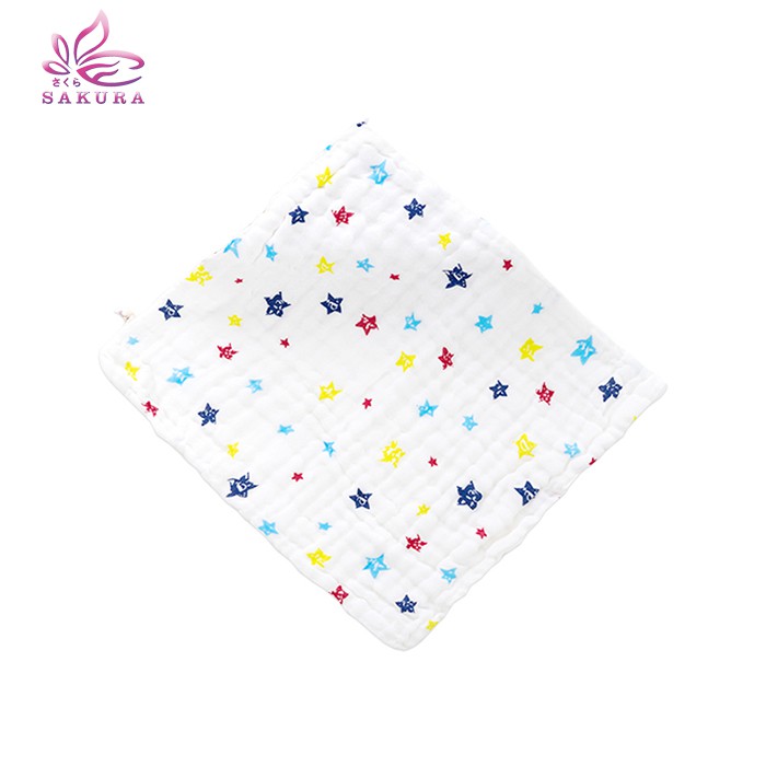 SAPUTANGAN BAYI KATUN KASA 6 lapis Motif /waslap bayi persegi kasa 25*25cm-SOSOYO