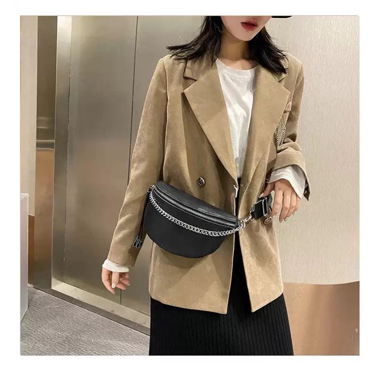 Tas Selempang Wanita Terbaru Tas Mini Tas Selempang Terlaris Waistbag Wanita Tas Pinggang Wanita Bahan Tebal Tali RAntai Tas Kekinian Ala Korea