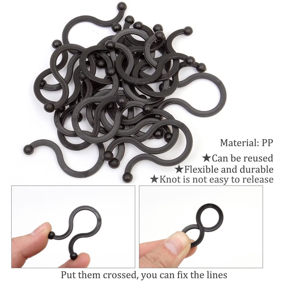 Klip Kabel Organizer Cable Pengikat Kabel Japan Twist Tie Cable lock Clamp Penjepit Kabel Klem Perapih kabel - 20 pcs