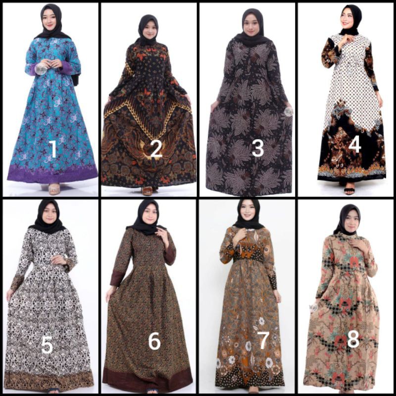 Gamis Batik (COD) MANGGAR Gamis Batik Pesta Model Terbaru 2020