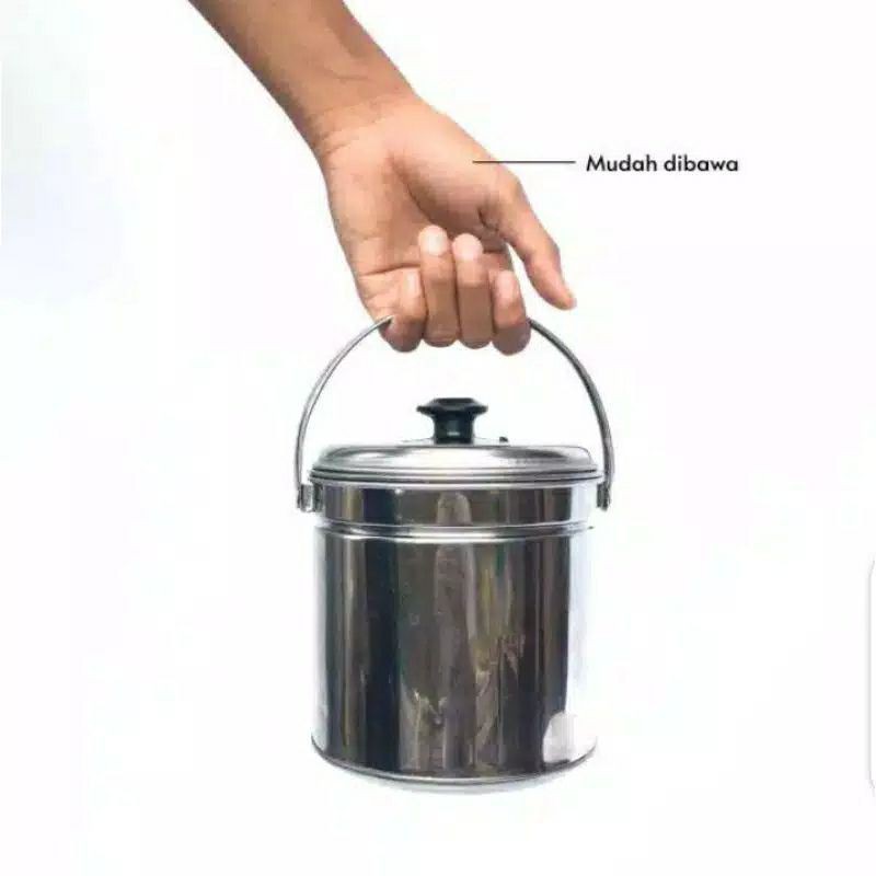 Rantang Tunggal Stainless besar 16cm