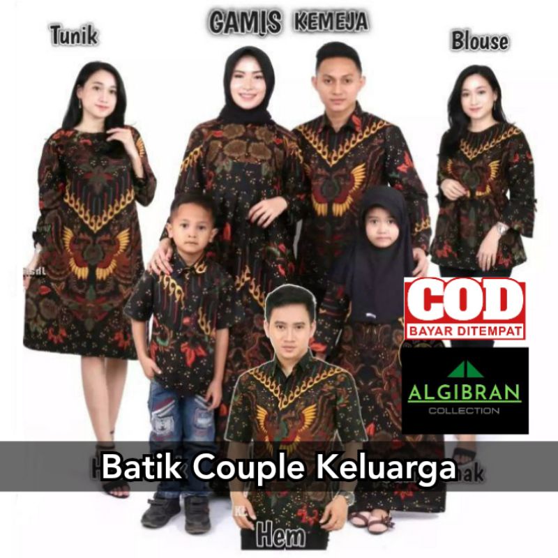 Batik Couple Keluarga Sania Ruffle Ori Ndoro Jowi Dnt