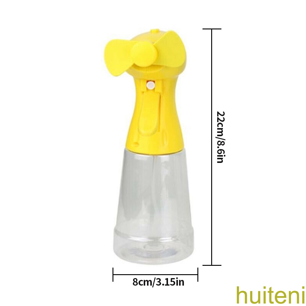 [huite]Portable Water Mist Spray Fan Outdoor Summer Cooling Mist Sprayer Handheld Electric Fan