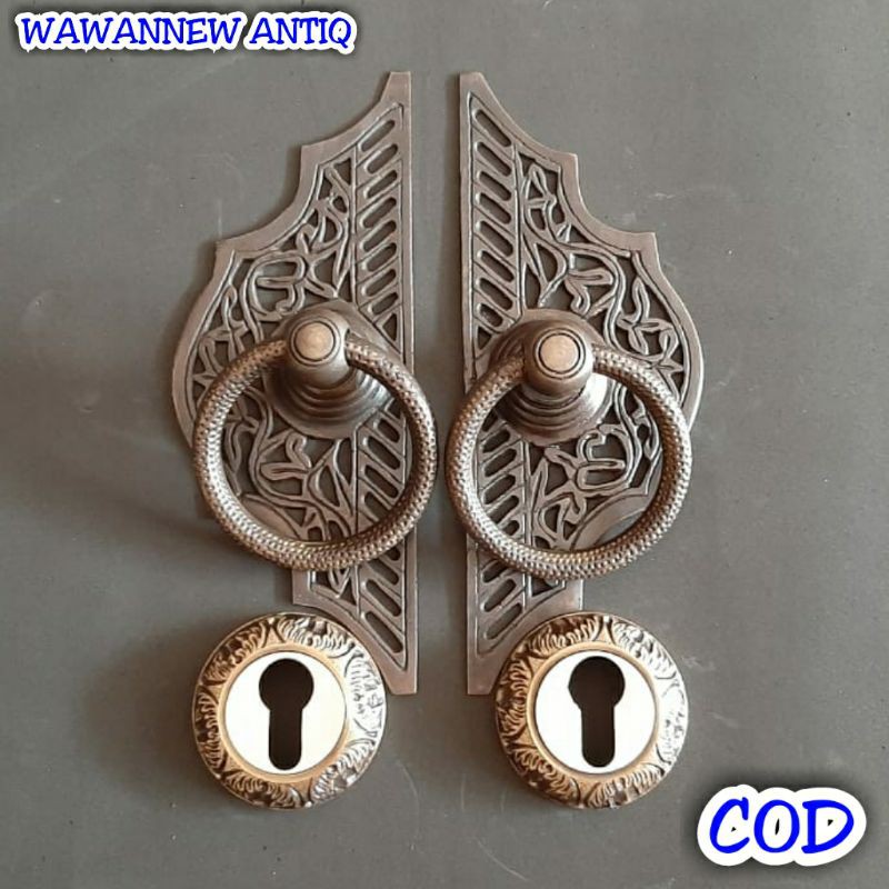 Handle Pintu / Gagang Lemari Pintu Rumah Kuningan Antik Murah Gebyok 59