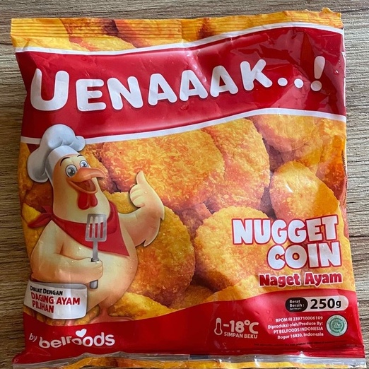 Belfoods Uenak Nugget Coin 250gr / Nugget Ayam Small