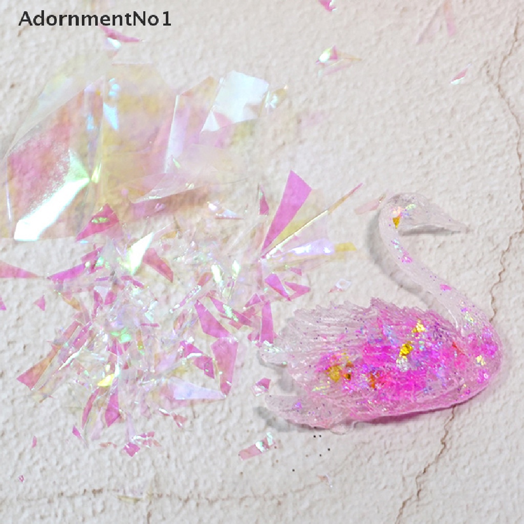 (AdornmentNo1) Kertas Film Epoxy Resin Efek Laser Iridescent Untuk Membuat Perhiasan DIY