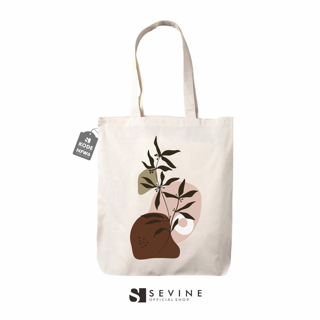 Sevine Tote Bag Tas Wanita Totebag Resleting Custom Tropical Nordic Series - NFW