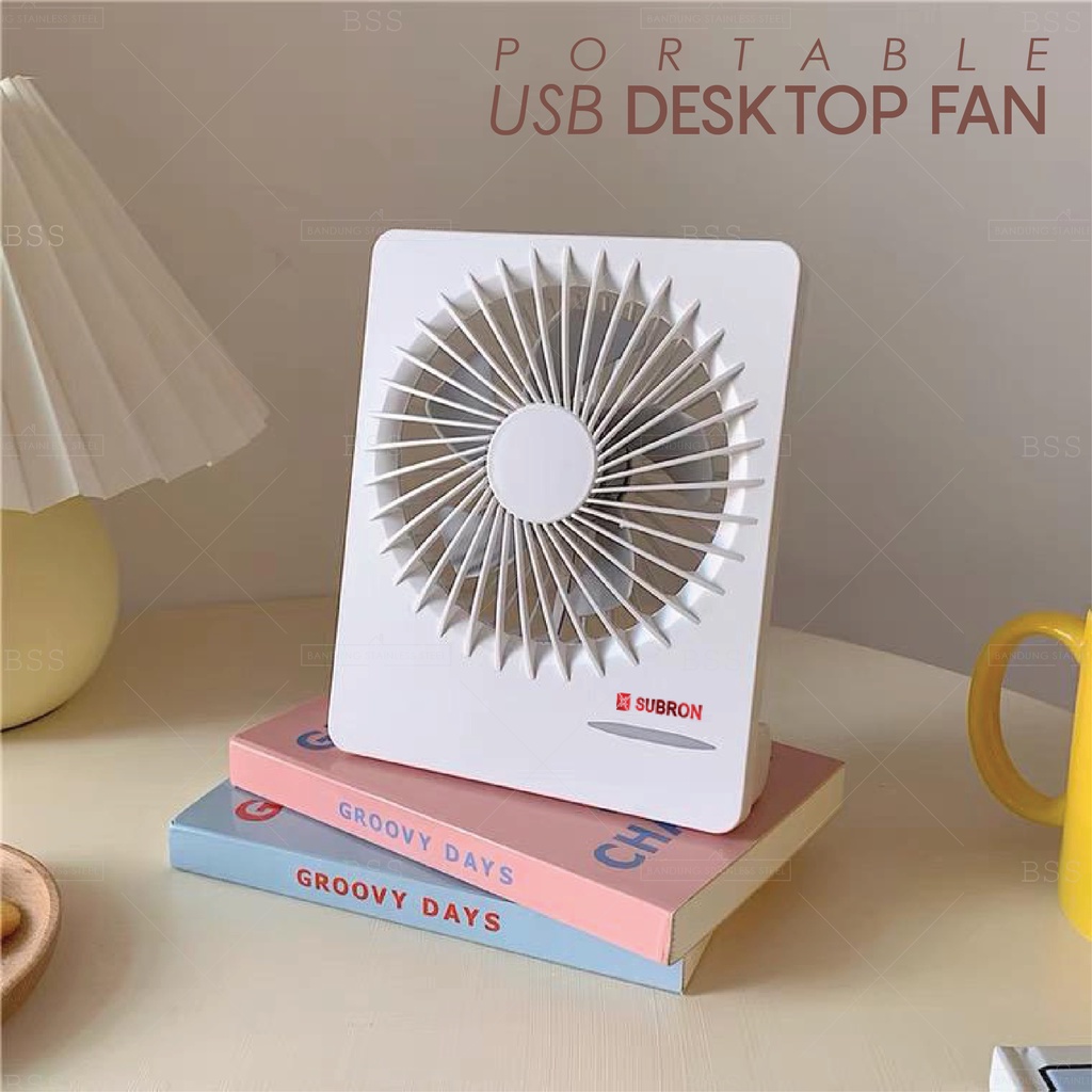 Kipas Angin Portable Fan USB Travel Desk Meja Senyap Sejuk Dingin Tidak Berisik