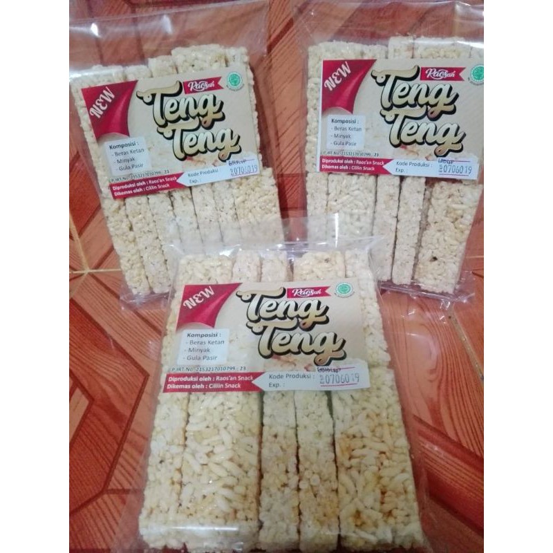 TENGTENG 130 gram MAKANAN RINGAN KUE JIPANG OLEH OLEH CILILIN TENGTENG KETAN