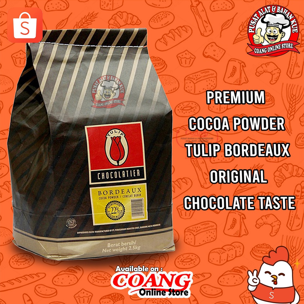 

TULIP BORDEUX COCOA POWDER 2,5 KG - COKLAT BUBUK PREMIUM