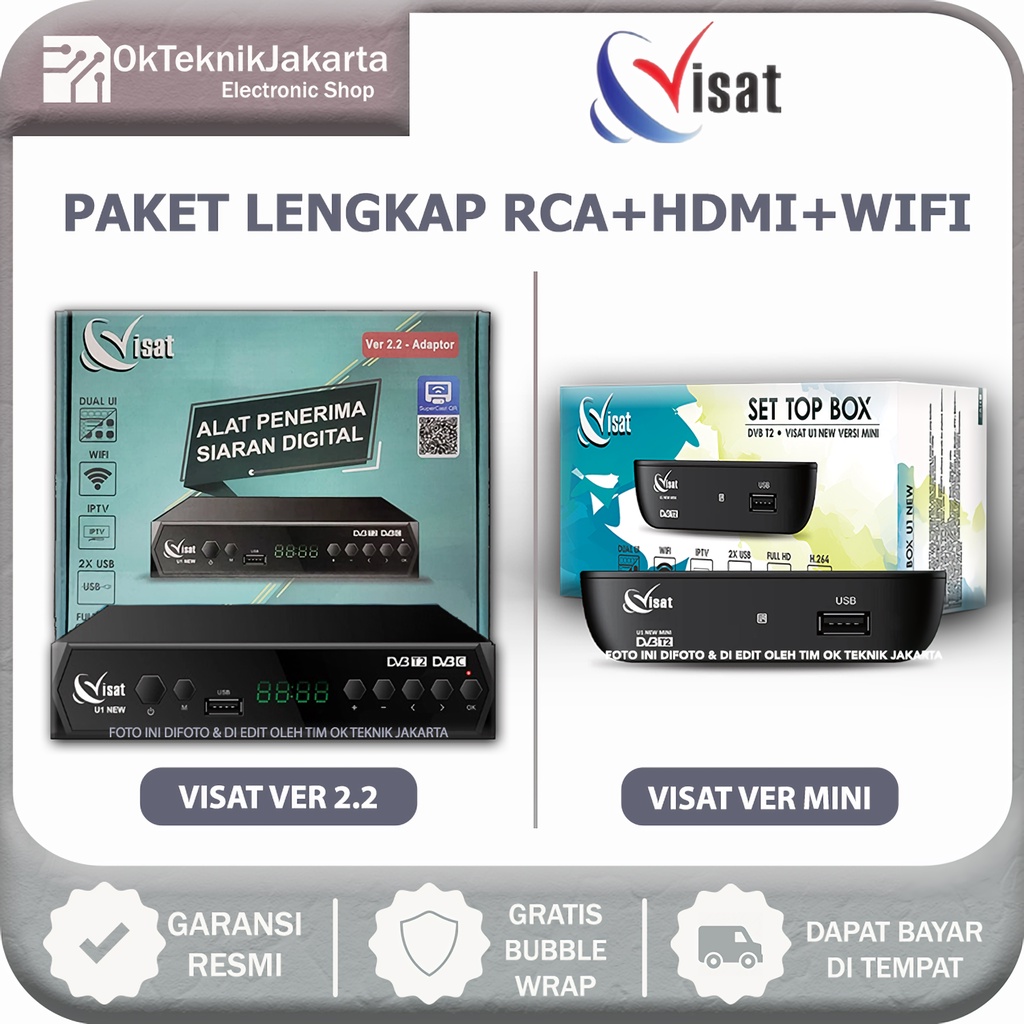 STB TV DIGITAL Set Top Box DVB-T2 Visat-U1 New 2021 berkualitas bergaransi tabung android tv terbaik