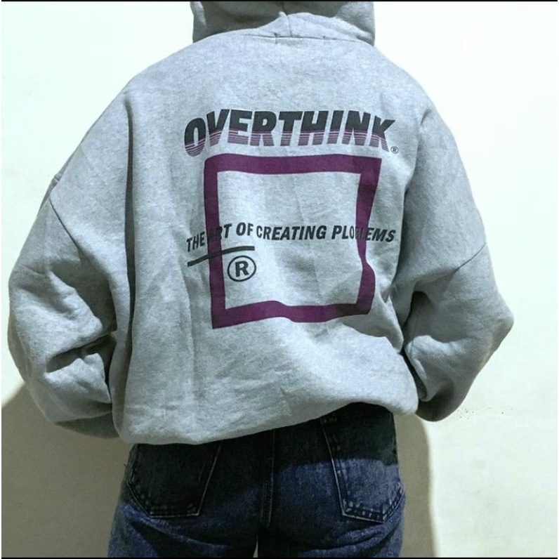 hoodie backprint thrift bahan tebal halus oversize