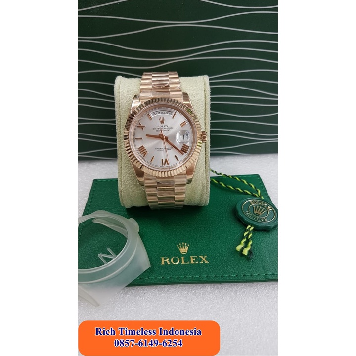 Big Sale  Jam Tangan Pria Keren Terbaru Rolex Daydate Romawi Brown Noob Swiss Clone Jam Tangan Impor