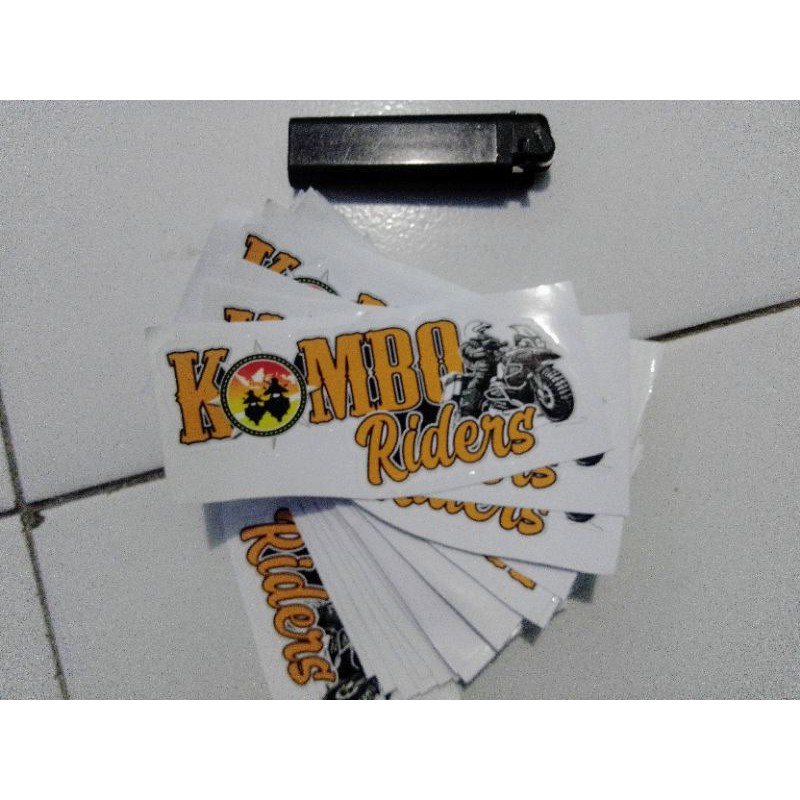 

sticker vinil cutting laminasi kombo riders