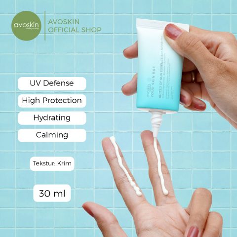 ⭐BAGUS⭐ AVOSKIN Your Skin Bae Shield Of Sun Essence SPF 50 PA++++ (30ml) | Sunscreen