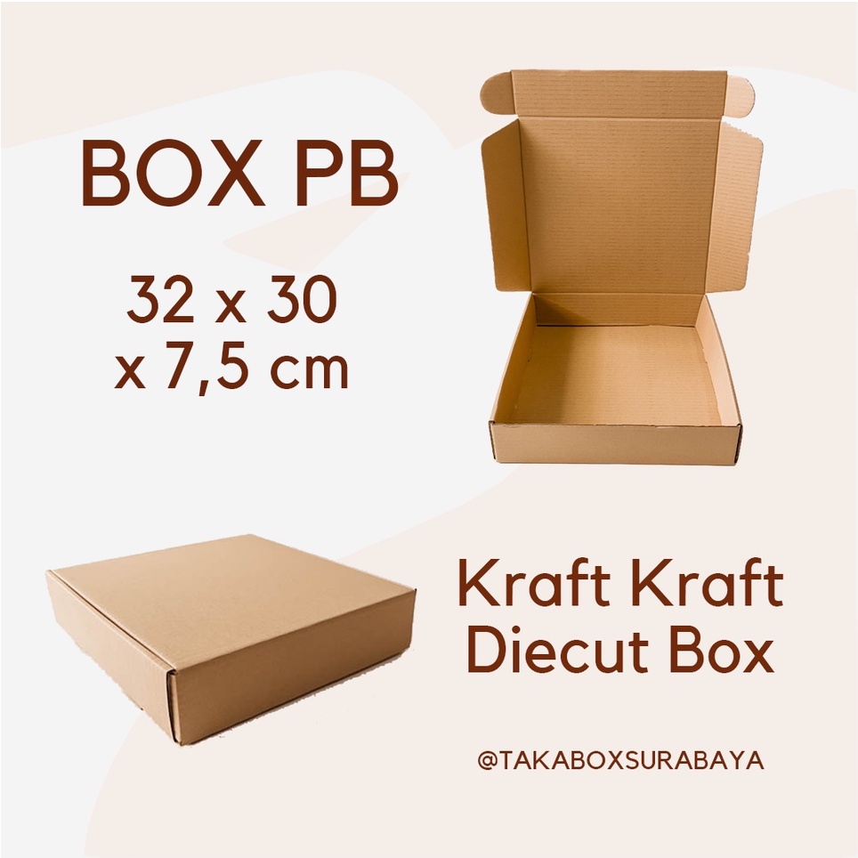 

2 pcs dan 5 pcs Box kardus untuk packaging pizza baju jersey serbaguna polos dus kemasan hampers diecut bflute coklat ecer murah souvenir multifungsi (PB)