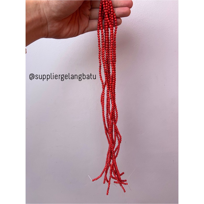 bahan red pirus pink 4mm natural phyrus bahan gelang kalung howlite