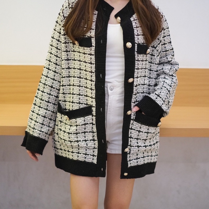 HOUNDSTOOTH CARDIGAN PREMIUM