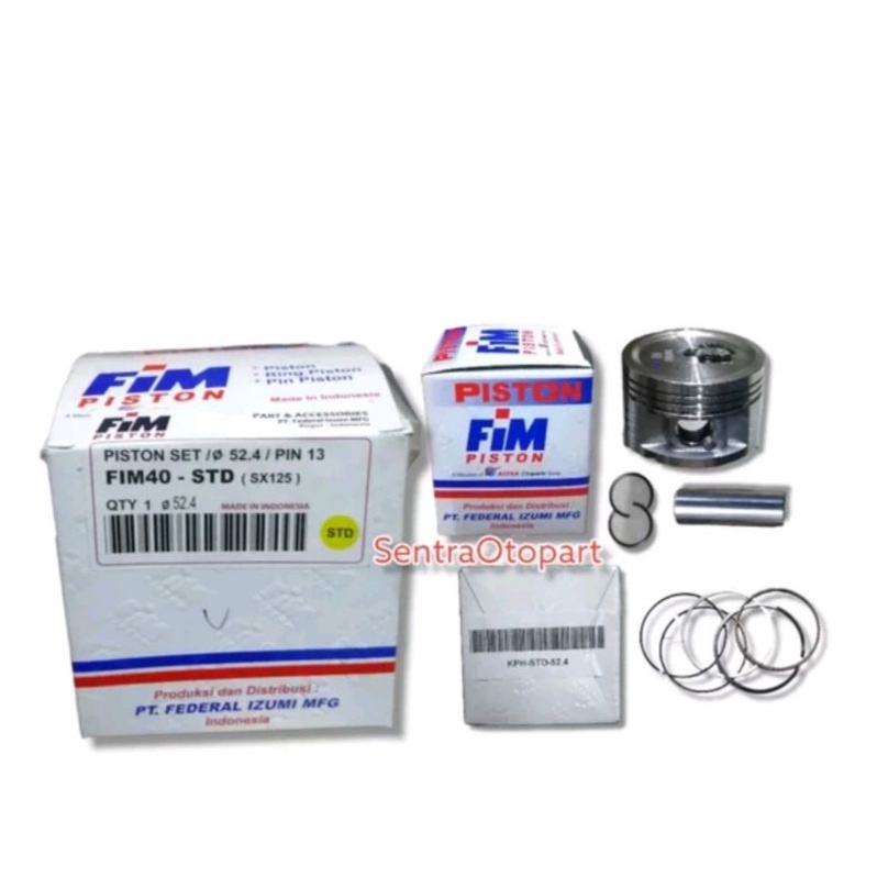 Piston seher kit karisma supra x 125 oversize 0 std fim