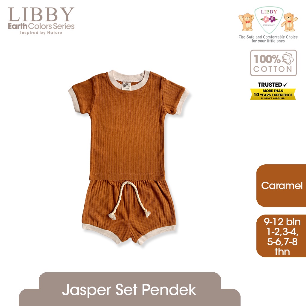 Libby Baby Earth Short Jasper Set Setelan Pendek Celana Pendek Baju Set Anak