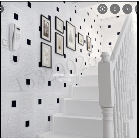 [BAYAR DITEMPAT] - TERLARIS! Wallpaper 3D Modern Wood Foam Batik BRICKFOAM BATIK PLAFON WALLPAPER MU-BTK003 BLACK
