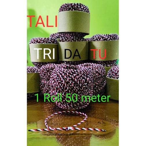 tali gelang tridatu 50 meter ukuran 1mm