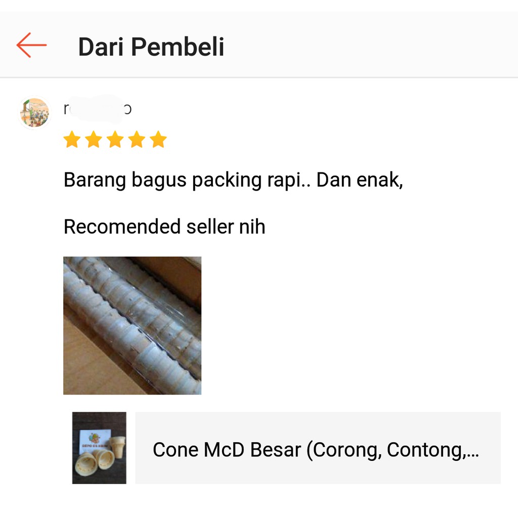 Cone McD Besar 40 pcs + Bubble Wrap No COD (Contong Ice Cream Corong Opak Kerupuk Cuncum Es Krim persis McDonald's / Diamond)