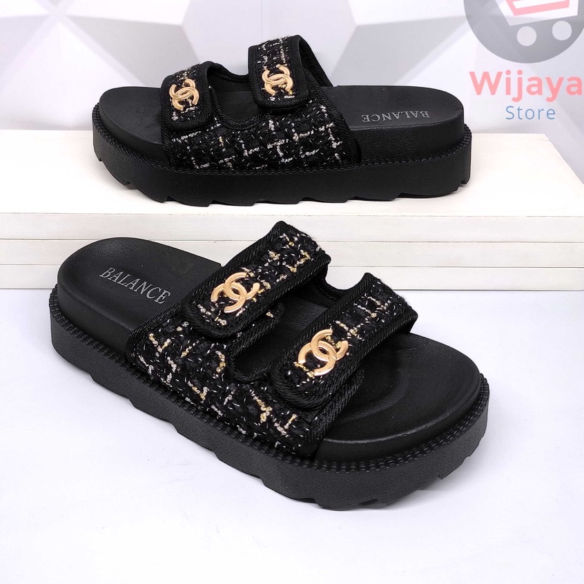 Sandal BALANCE 238 Wedges Slop Wanita Sendal Jelly Slide Selop Cewek Perempuan