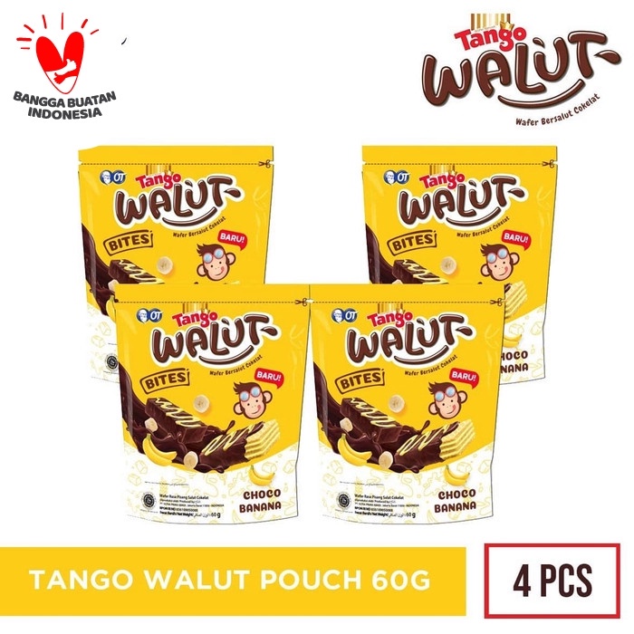 

Wafer-Biskuit- Wafer Tango Walut Pouch 60Gr Isi 4 Pouch -Biskuit-Wafer.