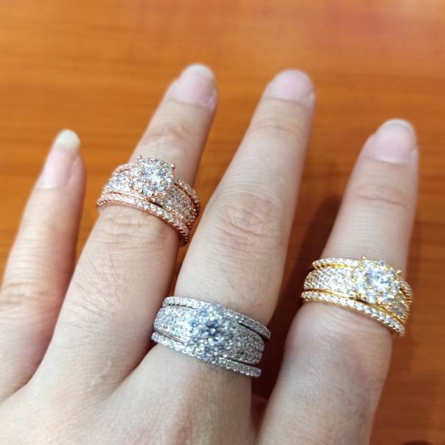 Cincin zircon replika berlian