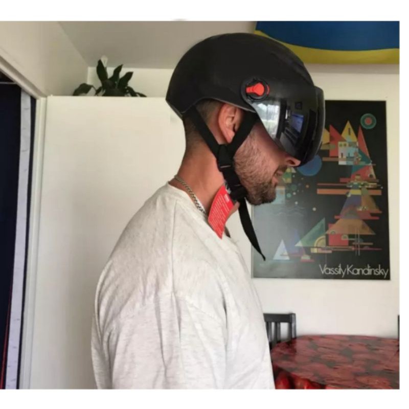 skybike helm sepeda skuter listrik elektrik hiking open kaca Scoopy half face - bicycle matic