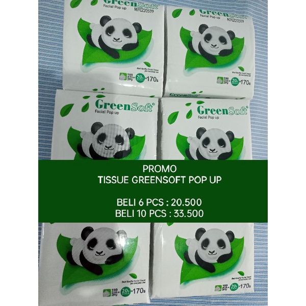 TISSUE GREEN SOFT POP UP /TISU GREEN SOFT