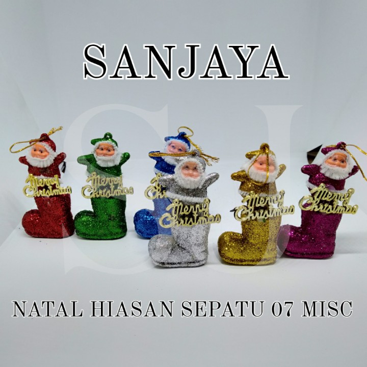 [1 Bks] Sepatu Hiasan Akesoris Natal / Ornamen Natal / Dekorasi Pohon Natal / Natal Hiasan Sepatu 07 Misc