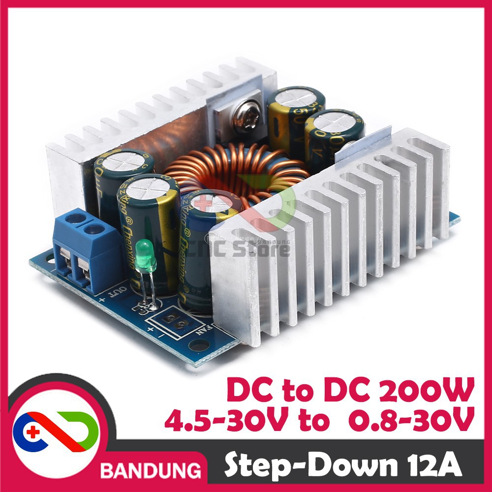 DC-DC BUCK STEP DOWN ADJUSTABLE CONVENTER POWER SUPPLY 12A 200W MODULE
