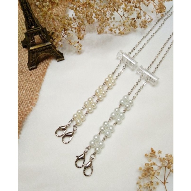 konektor masker pearl 2in 1 / strap masker 2in 1 / pengait masker
