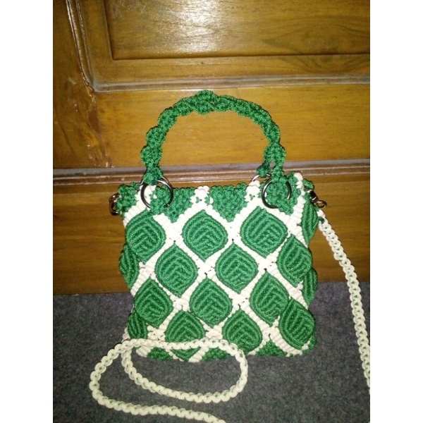 Tas tali kur motif blueberry ( handle )