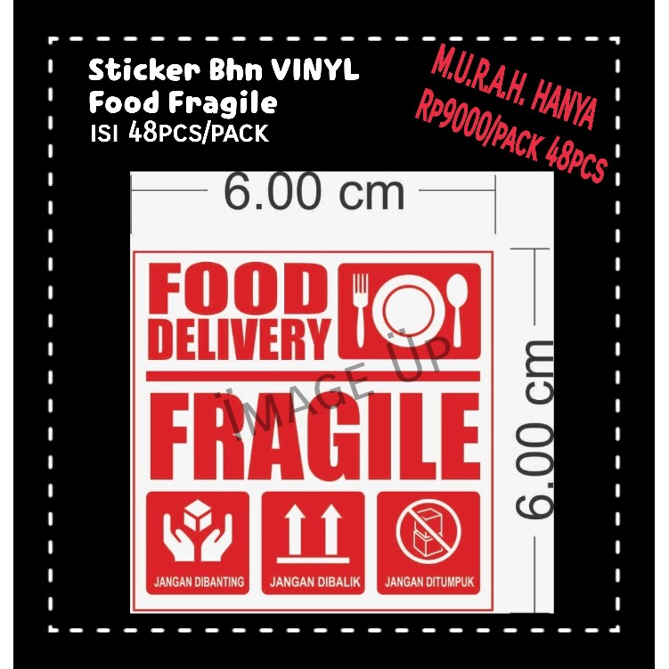 

Sticker VINYL - FRAGILE FOOD DELIVERY