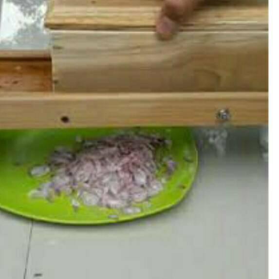 (Tren terbaru) -Ukur Besar - Alat Pemotong Bawang Merah Kayu jati pengiris perajang serbaguna irisan