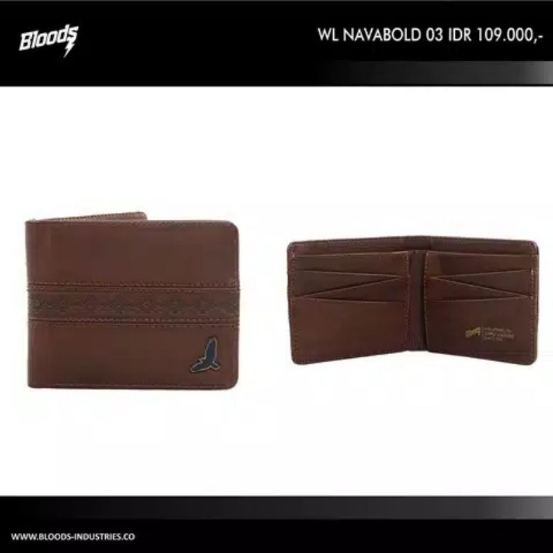 Dompet Kulit Sintetis Dompet Lipat Bloods Original