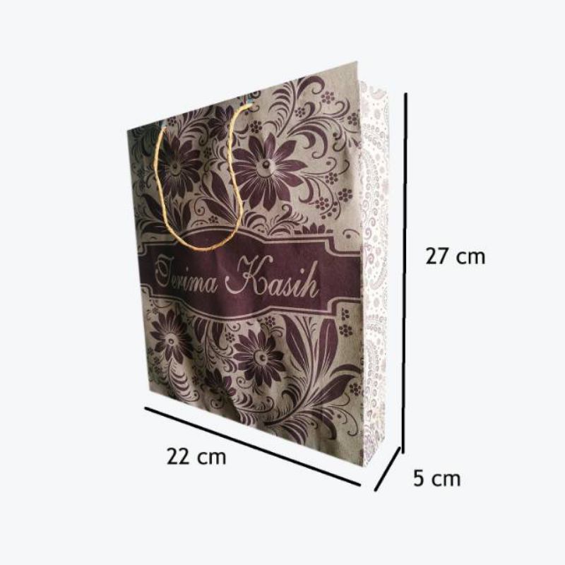 

100PCS PAPERBAG MOTIF BATIK// TAS KERTAS SERBA GUNA