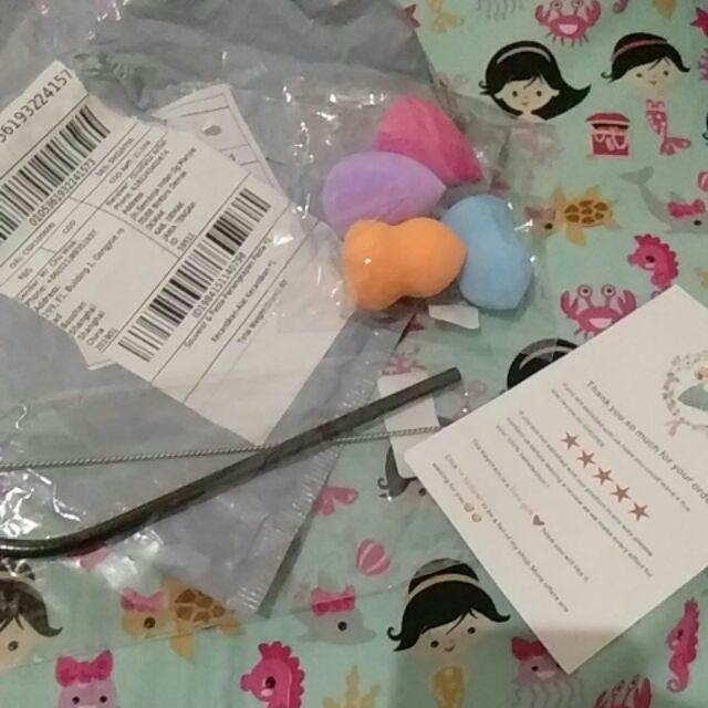 Sedotan Minum Bahan Stainless Steel, Dapat Dicuci Dipakai Ulang Kuas