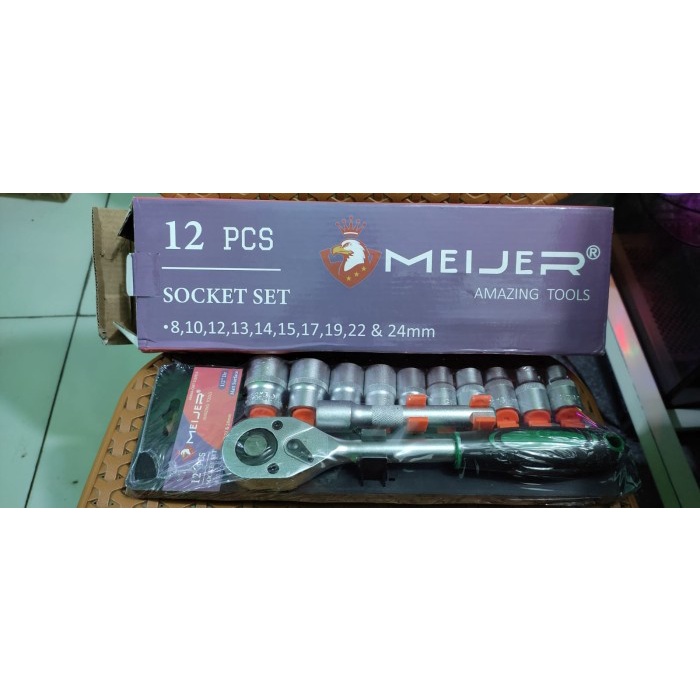 Kunci Shock Set 12 PCS 1/2 Inch Meijer