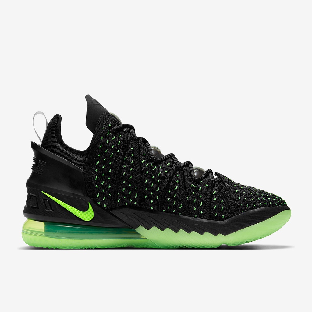 Sepatu Basket Nike Men’s Basketball LeBron James XVIII "DUNKMAN" Black/Electric Green-Black ORIGINAL